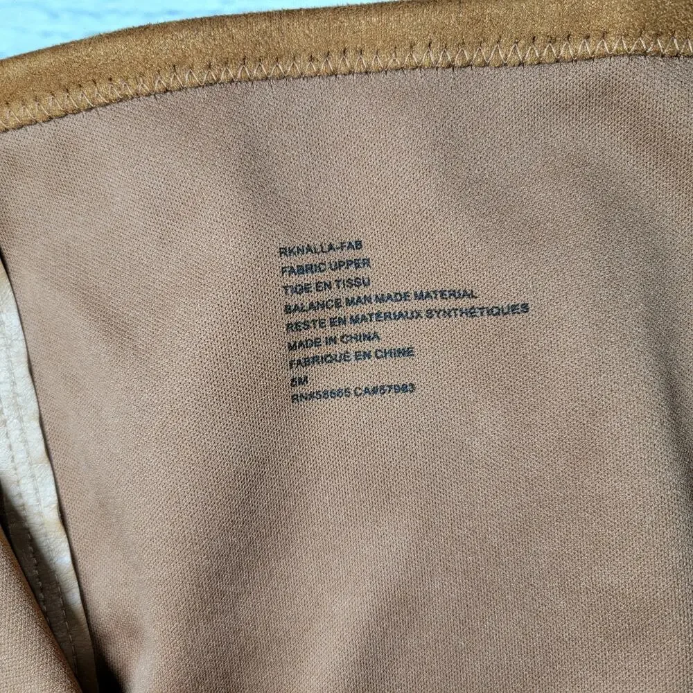 Nordstrom‎ Rack Tan Suede Square Toe Block Heel Knee High Boots Women Size 5